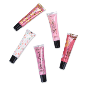 Sample free wholesale private label vendor custom logo clear fruit nude glitter plumping gloss lip gel lip gloss