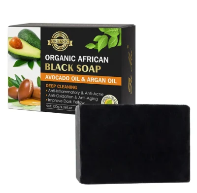 Soap Whitening Skin Organic African Black Soap Avocado &amp; Argan Oil Natural Soap