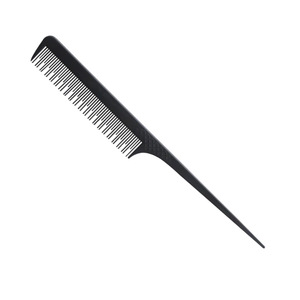 Static free flat head thin comb carbon fiber comb