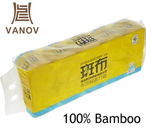 Ultra-Soft Plush Luxury 4ply Toilet Paper with Bamboo Raw Material