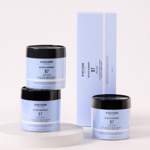 (W.DRESSROOM) Deodorant Diffuser Set [No.97 April Cotton] 110g x 3