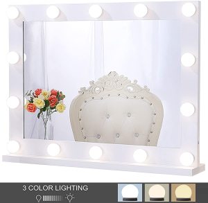 Wholesale Hollywood Touch Sensor Switch Mirror Desktop Beauty Led Light Makeup Mirror With 12pcs Light Bulbs Vanity Mirror