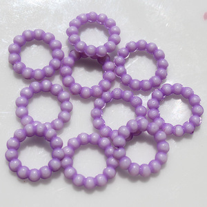 wholesale Mixed Colors 14MM Antique washed acrylic ring bath oil beads