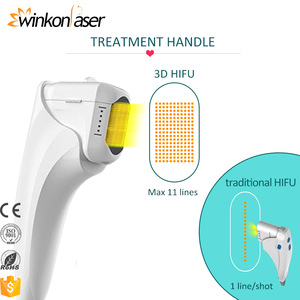 Winkonlaser 20000 Shots 3D Hifu Face Body Lift HIFU Machine 8 Cartridges 11 Lines Portable HIFU Anti-Wrinkle Machine