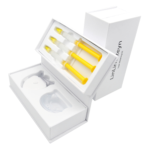 Your teeth can be as white as Christmas 100% natural teeth whitening PAP gel syringe blue light in box