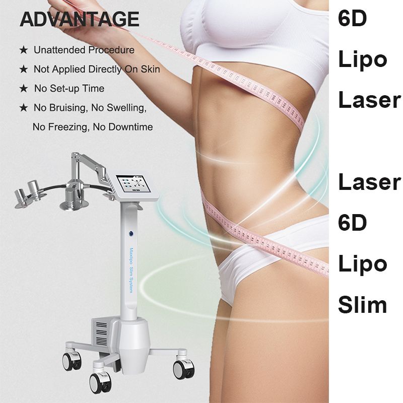 6D Laserlipo Zerona Lipolaser Slimming Beauty Equipment Cold Source 532nm Green Laser Lipolysis Fat Reduction Weight Loss Slimming Machine