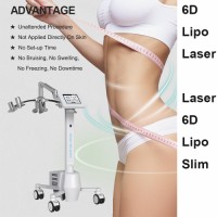 6D Laserlipo Zerona Lipolaser Slimming Beauty Equipment Cold Source 532nm Green Laser Lipolysis Fat Reduction Weight Loss Slimming Machine
