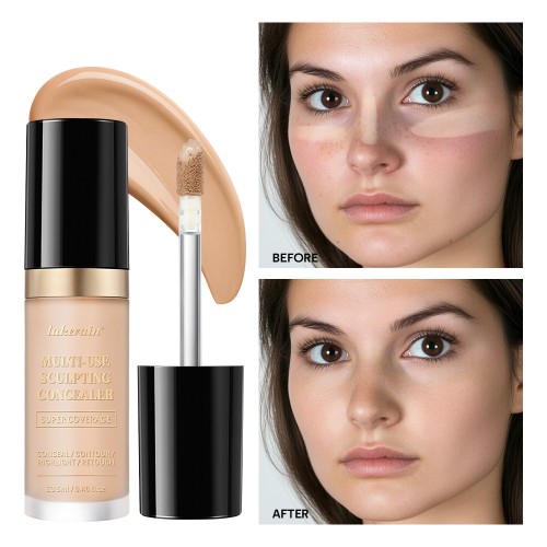 Lakerain Multi‑purpose Liquid Concealer Full Coverage Lightweight Waterproof Oil Control Face Makeup Wholesale Private Label Custom Logo Low MOQ