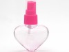 Custom Design Mini Hear Shape 40ML Plastic PET Perfume Bottle With Screw Spray Cap