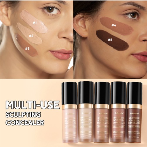 Lakerain Multi‑purpose Liquid Concealer Full Coverage Lightweight Waterproof Oil Control Face Makeup Wholesale Private Label Custom Logo Low MOQ