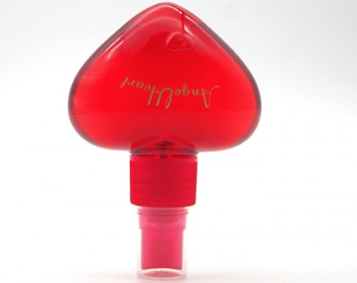 Custom Design Mini Hear Shape 40ML Plastic PET Perfume Bottle With Screw Spray Cap
