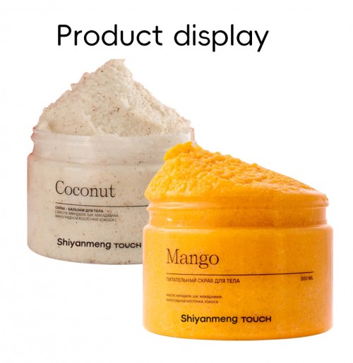 Coconut scrub, lemon scrub, Mango scrub, mashed potato scrub OEM