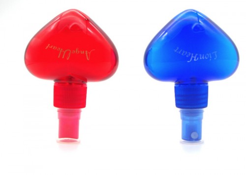 Custom Design Mini Hear Shape 40ML Plastic PET Perfume Bottle With Screw Spray Cap