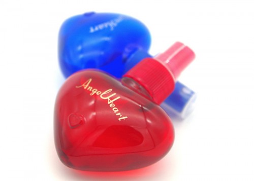 Custom Design Mini Hear Shape 40ML Plastic PET Perfume Bottle With Screw Spray Cap
