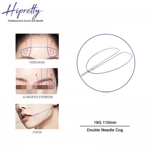 Hipretty Cog 4d L blunt cannula 19g 100mm Beauty korea collagen hilos tensores para el rostro v line face lifting fio pdo thread for body