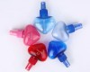 Custom Design Mini Hear Shape 40ML Plastic PET Perfume Bottle With Screw Spray Cap