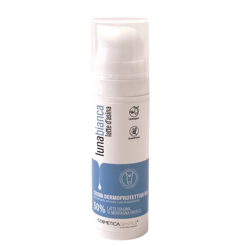 lunabianca 50% Donkey Milk Barrier Repair Cream with Zinc Oxide – Fragrance-Free Soothing Cream for Sensitive Skin, Made in Italy, 30 ml