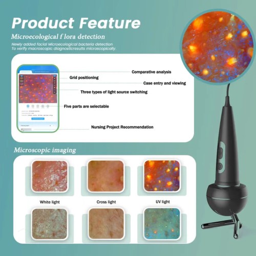 AI Facial Analysis Machine X5Pro 36 Million Pixels Skin Detector With Microscope Probe For Beauty Salon Skin Diagnosis