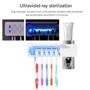 3 in 1 UV Light Ultraviolet Toothbrush Sterilizer Toothbrush Holder Automatic Toothpaste Squeezers Dispenser Oral Care Dropship