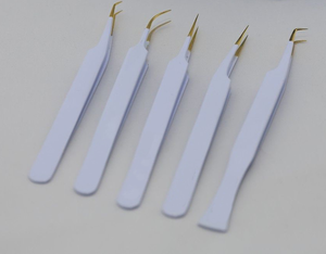 3D/5D/6D Rounded L Shape Volume Pick Up eyelash extension Tweezers