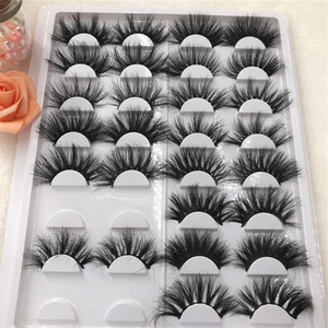 5D Real Mink Eyelash Custom Packaging Natural Long Mink False Eyelashes