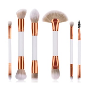 6pcs Double-headed Makeup Brushes Set Travel Tool Kit With PVC Bag