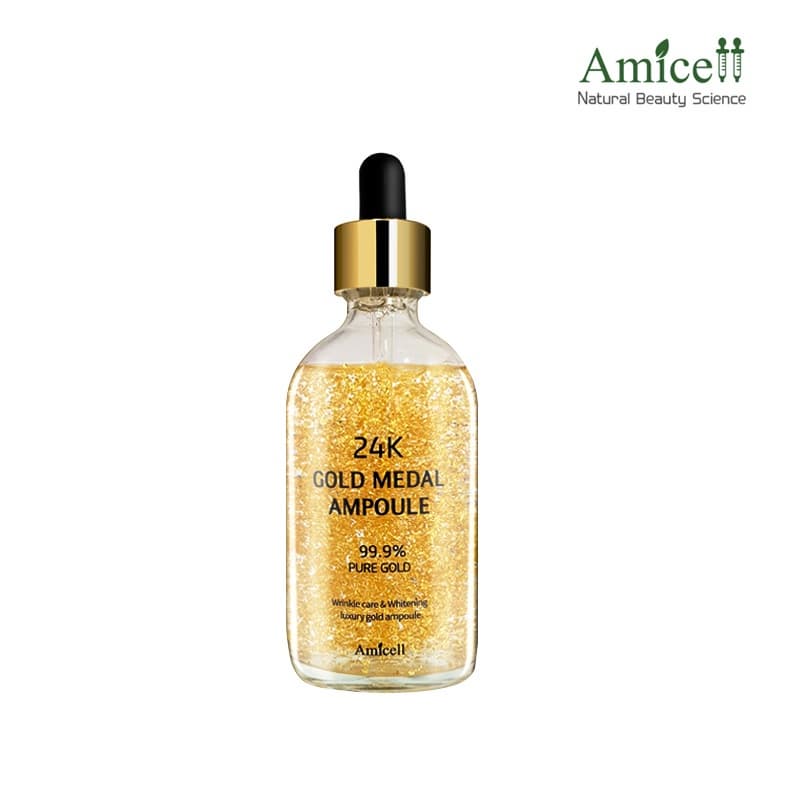 Amicell Premium Pure Gold 24k Gold Medal Ampoule Anti-aging Anti-wrinkle Skin Care Cosmetic