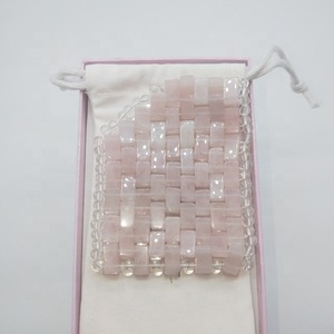Anti Aging Rose Quartz Eye Mask With Jade Roller For Puffy Eyes and Dark Circles