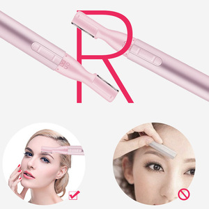 Battery Operated Electric Eyebrow Trimmer For Lady Face And Body Hair Shaver Remover