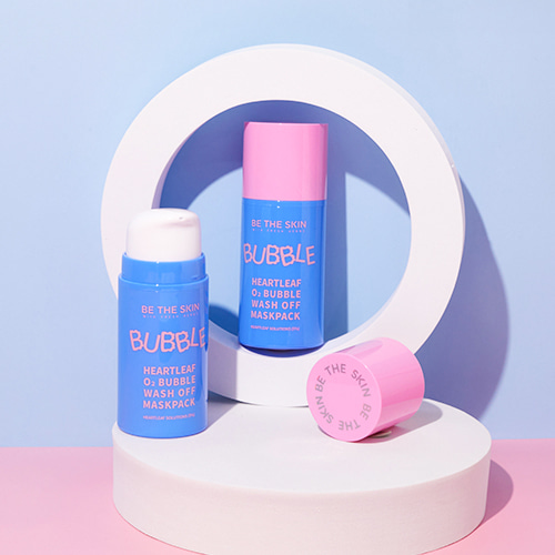 [BE THE SKIN] HEARTLEAF O2 BUBBLE  WASH OFF MASKPACK