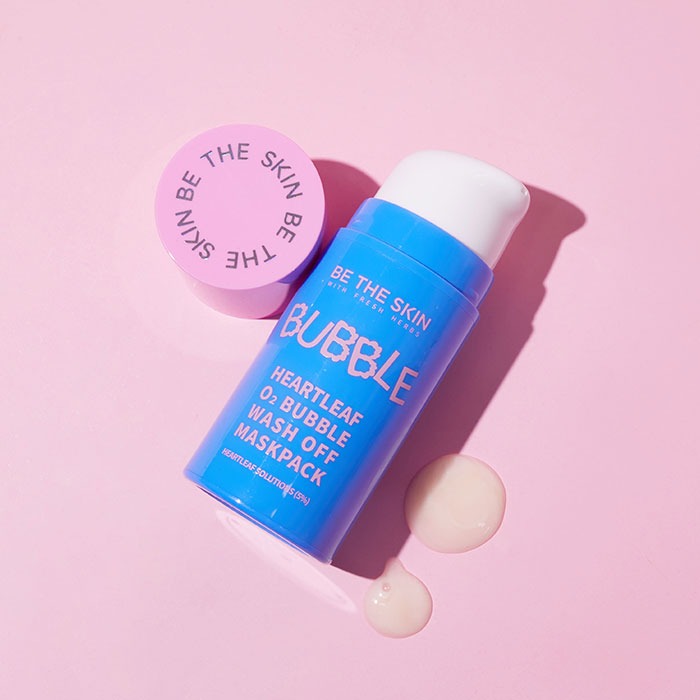 [BE THE SKIN] HEARTLEAF O2 BUBBLE  WASH OFF MASKPACK