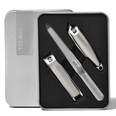 Beauty Manicure 3-Piece Set of Stainless Steel Nail Tools