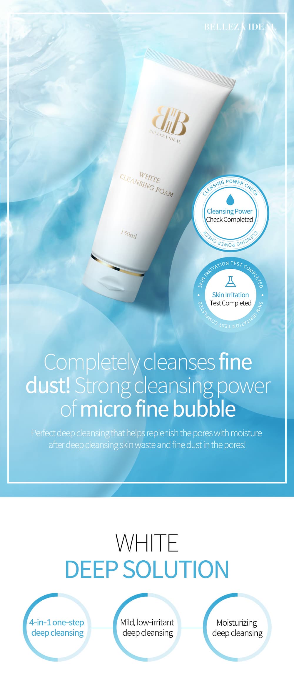 BELLEZA IDEAL WHITE CLEANSING FOAM