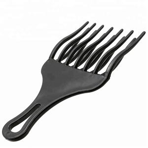 Black Plastic Insert Wave Hair Extension Hairdressing Afro Pick Fork Comb  For Kinky Curly Hair Styling Tools - Guangzhou Mythus Hair Products Co.,  Ltd. | BeauteTrade