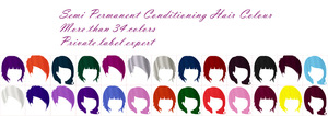 Bright hair colour semi permanent hair dye