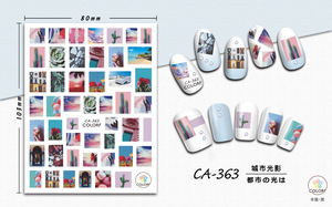 CA361-370 2019 New Arrival Leopard Print Nail Art 2D Self Adhesive Nail Sticker Photo