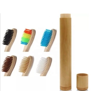 Case Manufacturer Portable Biodegradable Travel Packaging Bamboo Toothbrush Tubes Design With Lid