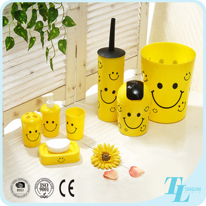 China best price home hotel toilet bath accessory plastic bathroom set