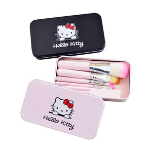 Cosmetic Korean Hello Kitty Makeup Brushes 7pcs Makeup Brush Set Iron Box Makeup Tool