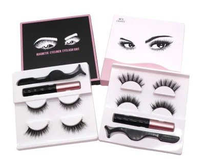 Factory Price 3D Silk Lashes Private Label Eyeliner False Eye Lash Magnetic Eyelashes