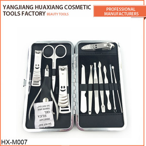 Factory promotional multifunction 12 pcs manicure set nail care tool with box