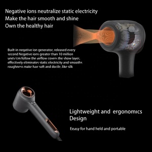 Fan Hairdryer Small And Cordless Blow & Vaneless Bladeless Hair Dryer