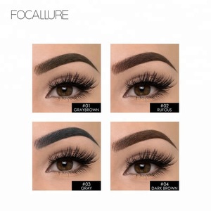 FOCALLURE New Arrivals 3-in-1 Waterproof Durable Flexible Eye-brow Pen Cosmetics Eyebrow Pencil With 4 Colors