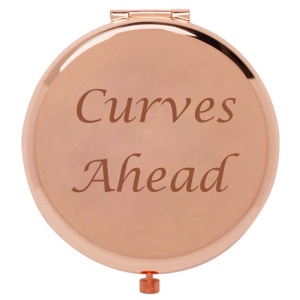 Folded Round Branded Cosmetic Mirror Rose Gold Metal Pocket Mirror Personalized Pocket Mirror