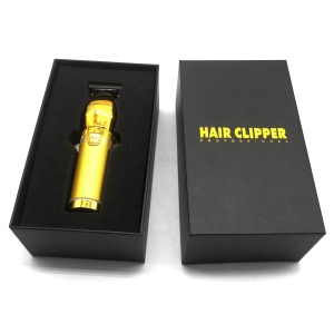 Golden Barber Hair Clippers Electric Hair Trimmer T-Blade Outliner Cordless Trimmers PRO Gold Barber Hair Trimmer Clippers