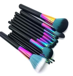 Gradient Color 12pcs Makeup Brushes Set Hot Selling Professional Makeup Brush Fashion Black Cosmetic Tools Kit NC0698