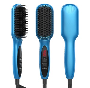 hair straightener brush comb professional Electric straightening brush flat iron Auto Anion straight hair comb