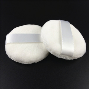 Handmade soft cosmetic 100% pure cotton puff for face powder