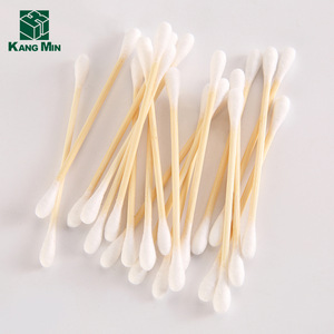 Hot Sell 200pcs double head bamboo stick  cotton buds daily use swab