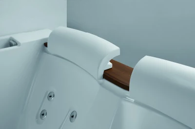 Italy 2 Persons Waterfall Colorful LED Light Hot Tub with Seat